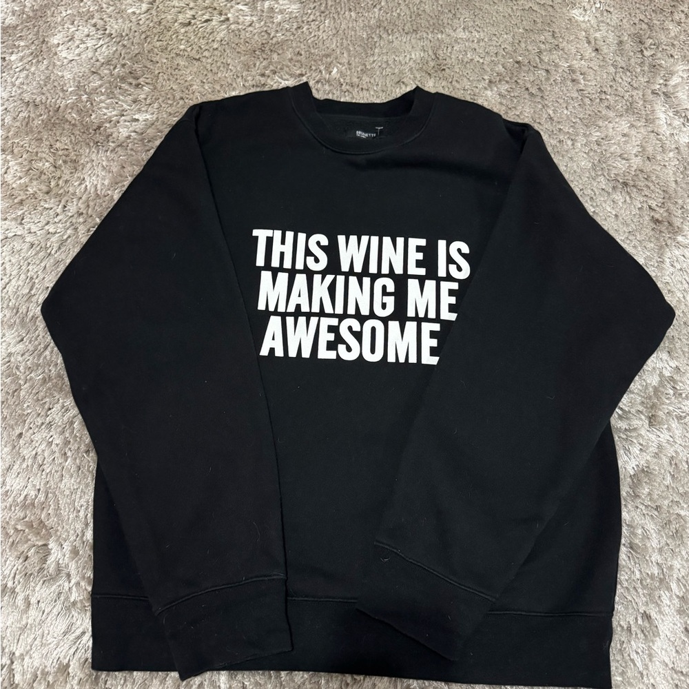 Brunette The Label Black Crewneck Sweater